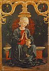 Garden Canvas Paintings - Madonna and Child in a Garden